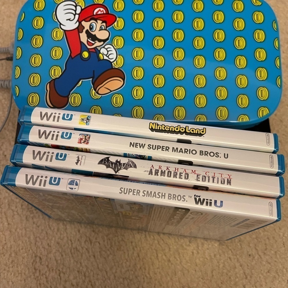 🕹HP🕹 NINTENDO Wii U 32GB Black Console GamePad COMPLETE W/4 Games. - Picture 7 of 12